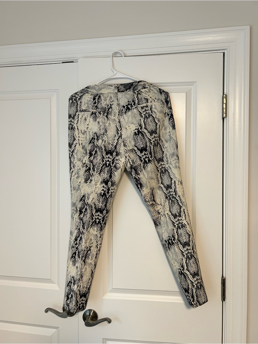 Zara Black and Cream Snake Print Pants